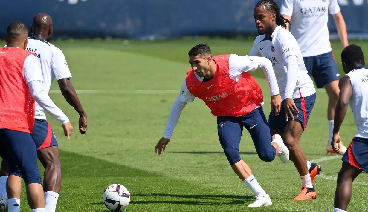 Laga pamungkas yang dinantikan PSG akan menjamu Clermont Foot dilaksanakan Parc des Princes dimainkan Minggu, 4 Juni 2023 dini pagi hari. (Photo by FRANCK FIFE / AFP)