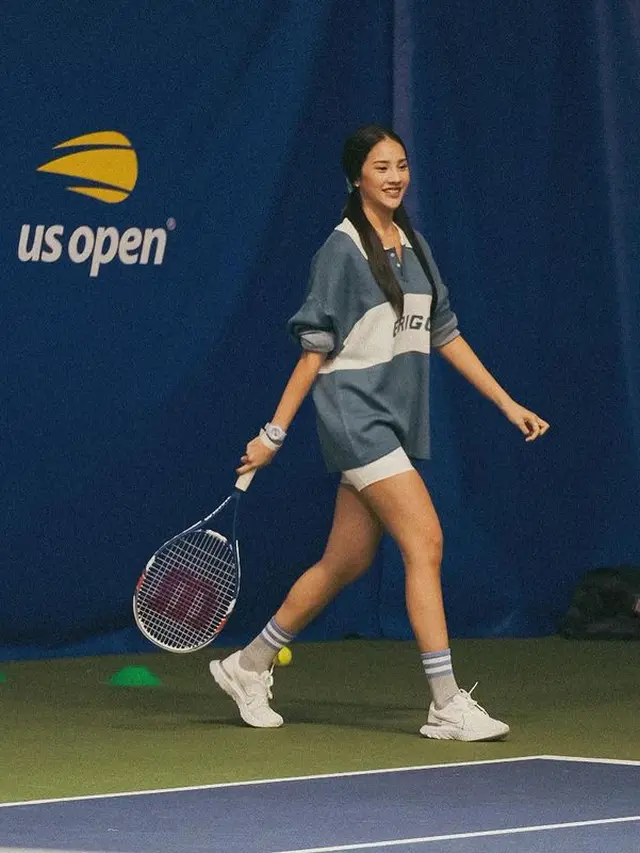 8 Gaya Sporty Anya Geraldine Jadi Atlet Profesional Main Tenis di US Open 2022