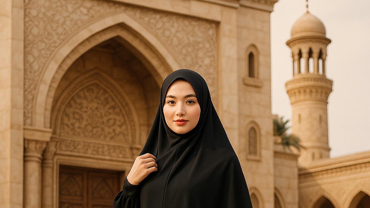 8 Model Gamis Syari A-Line Hitam Mewah yang Sedang Digemari