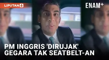 PM Inggris, Rishi Sunak Dikritik Gara-gara Tidak Pakai Seat Belt saat Berkendara