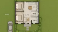 8 Model Denah Rumah Sederhana 1 Lantai dengan 2 Kamar Tidur di Tahun 2025, Desainnya Adaptif