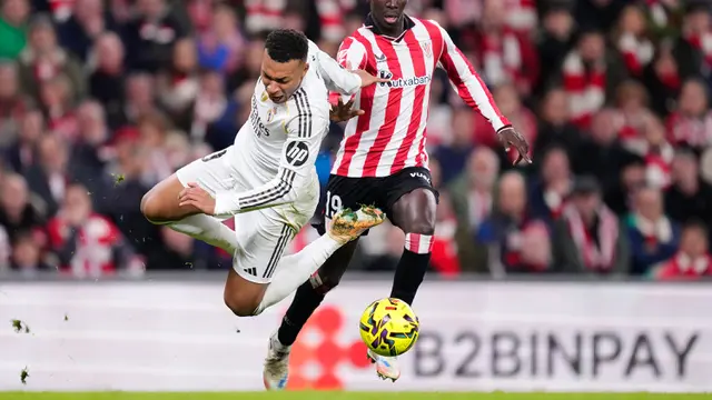 Foto: Kylian Mbappe Pertajam Catatan Gol bersama Real Madrid, Cetak Brace saat Melawan Athletic Bilbao di Liga Spanyol
