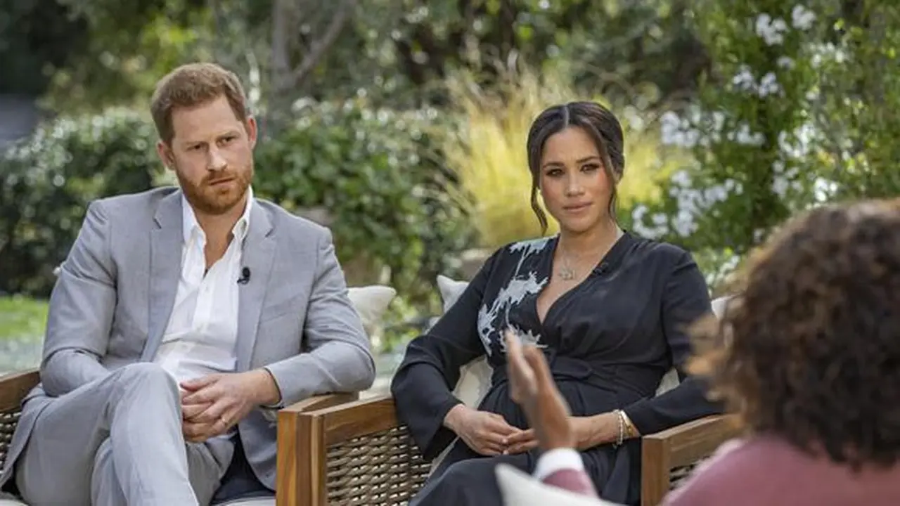 Banner Infografis Geger Wawancara Meghan Markle dan Pangeran Harry. (Foto: Joe Pugliese/Harpo Productions via AP, File)