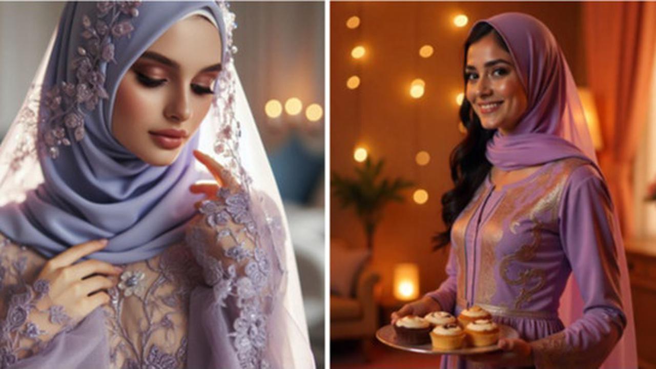 Tren Baju Gamis Lebaran 2025, Warna Misty Lavender Jadi Primadona untuk Tampil Anggun di Hari yang Fitri