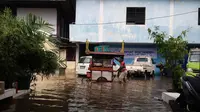 Enam kecamatan di Kota Manado, Sulut, terendam banjir. (Liputan6.com/Yoseph Ikanubun)