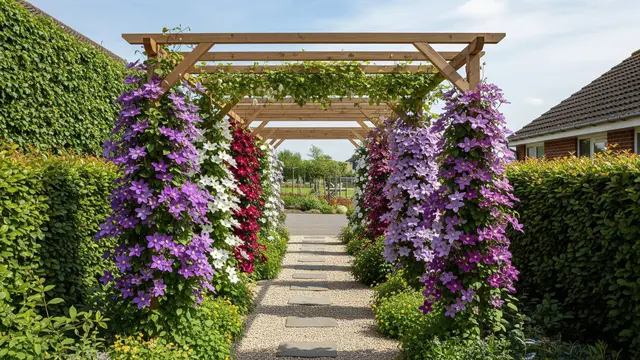 Desain Kebun Rumah dengan Lorong Tanaman Rambat ala Taman Eropa