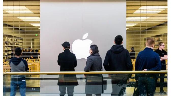 Antrean pembelian iPhone 8 di Apple Store di London tak seramai biasanya (Asanka Brendon Ratnayake/Anadolu Agency)