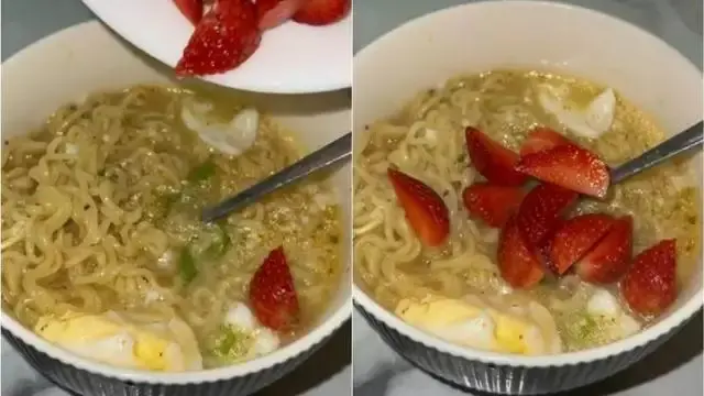 6 Potret Nyeleneh Stroberi Jadi Campuran Makanan, Cara Baru Nikmati Buah
