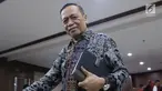 Mantan anggota Komisi XI DPR RI dari Fraksi Partai Demokrat, Amin Santono usai menjalani sidang perdana di Pengadilan Tipikor, Jakarta, Kamis (20/9). Sidang beragendakan pembacaan dakwaan dari JPU KPK. (Liputan6.com/Helmi Fithriansyah)