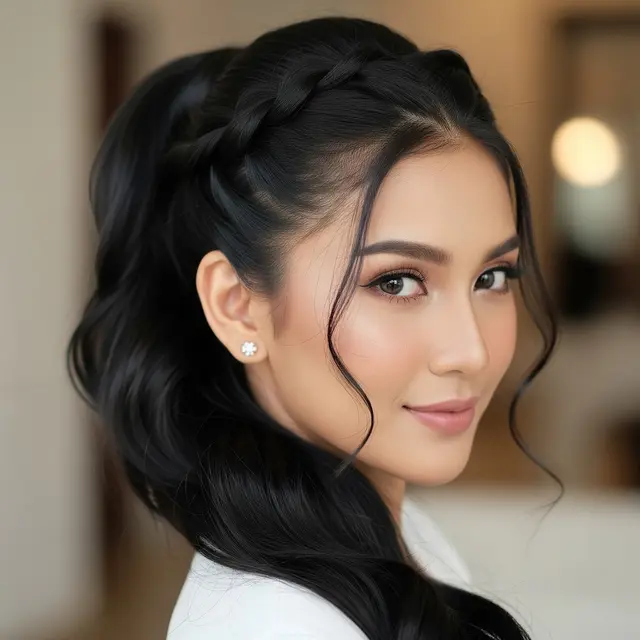 Model Rambut Wanita Panjang Diikat tapi Tetap Menawan