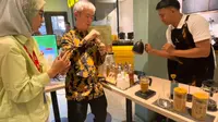 Kolaborasi Chatime Atealier Acaraki The Art of Jamu. (Dok: Liputan6.com/dyah)