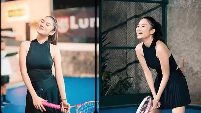 Disebut Multitalenta, Ini 7 Potret Azizah Salsha Tekuni Olahraga Tenis Lapangan