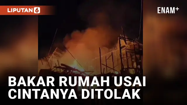 Cinta Ditolak Istri Orang, Pria di Palembang Bakar Rumah