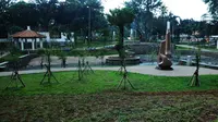 Pemprov DKI Jakarta membangun dan menata Taman Langsat di Kebayoran Baru, Jakarta Selatan,sebagai salah satu Ruang Terbuka Hijau (RTH) (Liputan6.com/Andrian M Tunay)