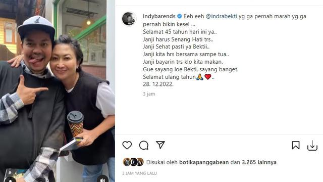 Indy Barends - Indra Bekti (Foto: Instagram/@indybarends)