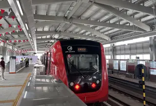 LRT di kawasan Manggarai (Liputan6.com/Winda Nelfira)
