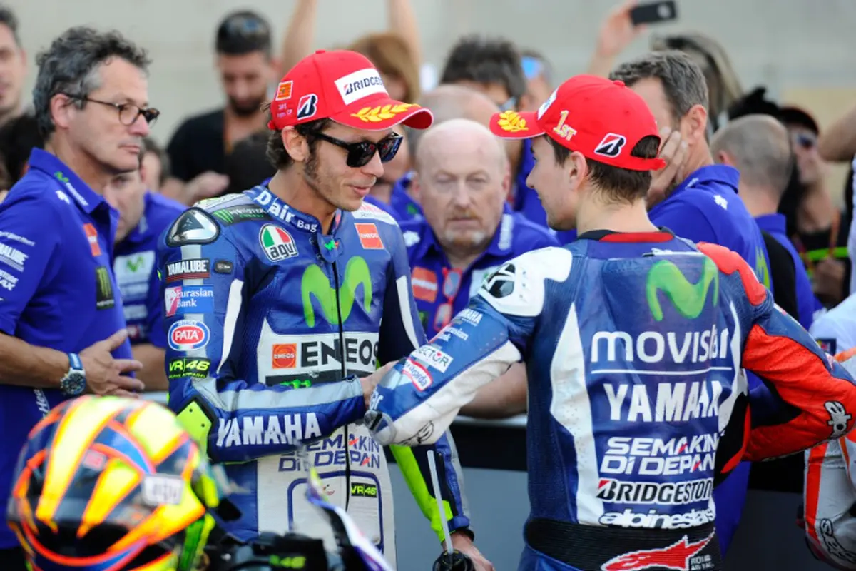 Valentino Rossi dan Jorge Lorenzo
