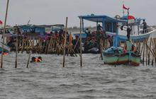 Ditarik Kendaraan Tempur TNI AL, Begini Cara Pembongkaran Pagar Laut di Tangerang