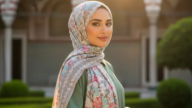 Ilustrasi Hijab Pashmina Turkey
