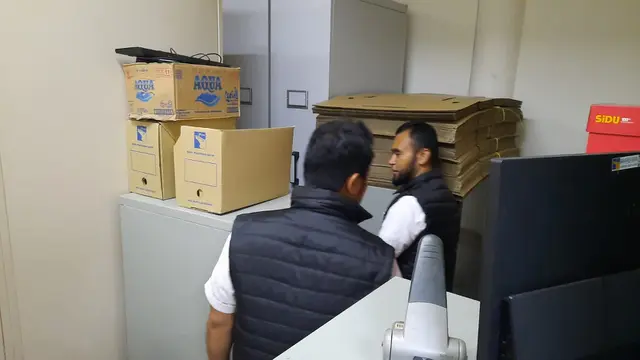 Penggeledahan Kantor BP Batam (Foto Humas Polda Kepri)