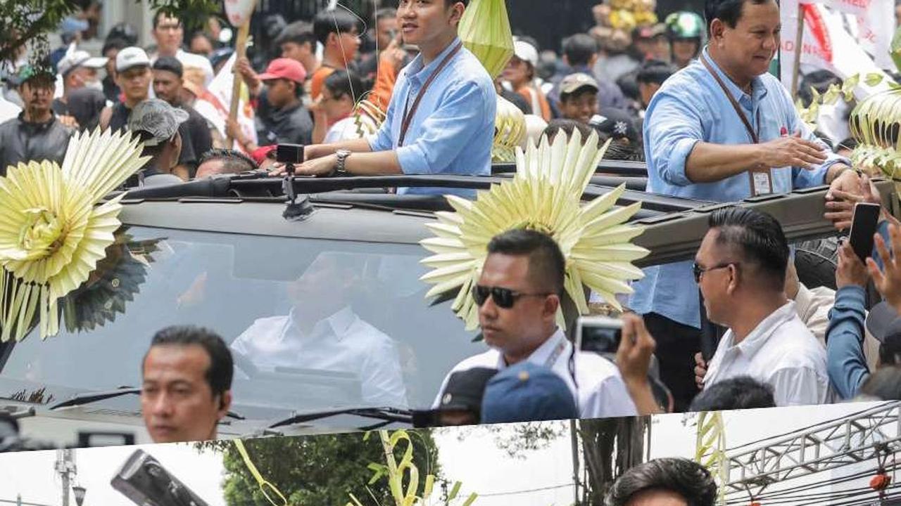 FOTO: Penampakan Prabowo-Gibran Diarak Naik Maung Saat Daftar Pilpres ke KPU