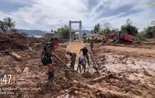 Antusiasnya Warga Sumut Sambut Pembangunan Jembatan Gantung Putus Akibat Banjir