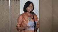 Menkeu Sri Mulyani usai penyampaikan Kerangka Ekonomi Makro dan Pokok-Pokok Kebijakan Fiskal (KEM PPKF) RAPBN 2025 di Rapat Paripurna DPR RI, Senin (20/5/2024). (Foto: Liputan6.com/Arief RH)
