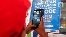 Pertamina Patra Niaga memerluas uji coba pembatasan penyaluran Bahan Bakar Minyak (BBM) subsidi jenis Solar. (Liputan6.com/Angga Yuniar)