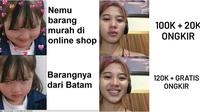 Meme mahal ongkos kirim (Sumber: 1cak.com/Instagram/gabut.pipel_indonesia)