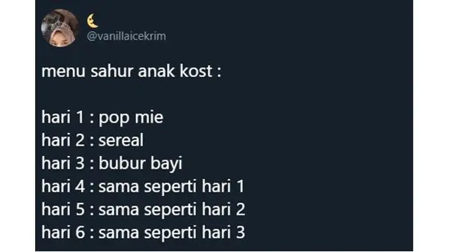 5 Rekomendasi Menu Sahur Ala Netizen Ini Unik Menggelitik