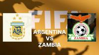 Timnas Argentina vs Zambia. (Bola.com/Benediktus Gerendo Pradigdo)