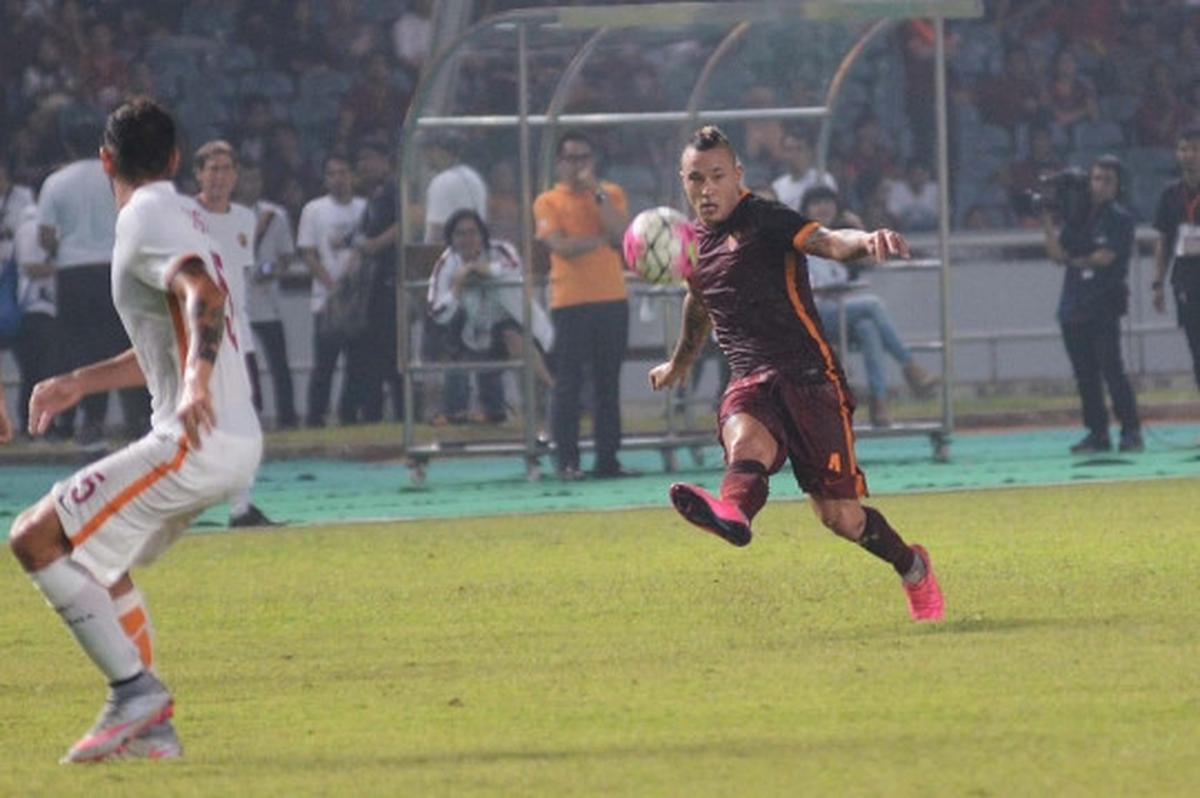 Aksi Totti dkk di laga AS Roma Indonesia Day 2015