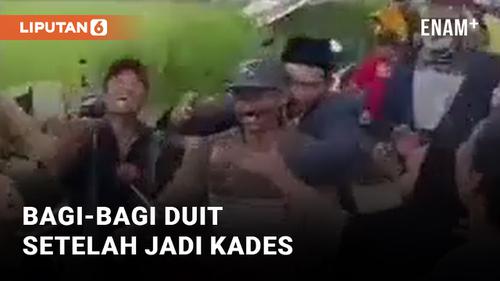 VIDEO: Viral! Kepilih Jadi Kades, Pria Ini Langsung Lempar Uang