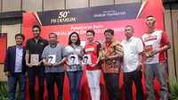 PB Djarum meluncurkan 4 buku bertema Perjalanan Emas Bulutangkis untuk memperingati HUT ke-50. (PB Djarum/Edward Luhukay)