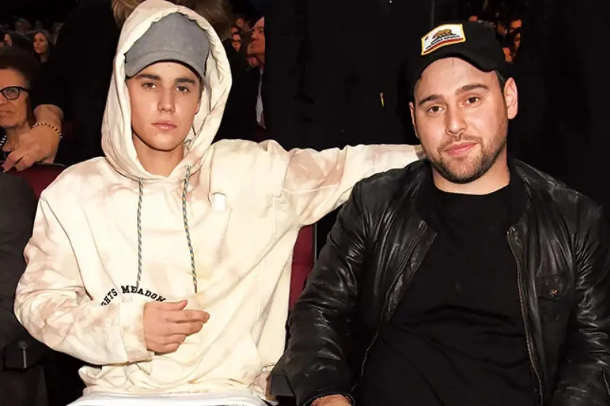 Justin Bieber and Scooter Braun