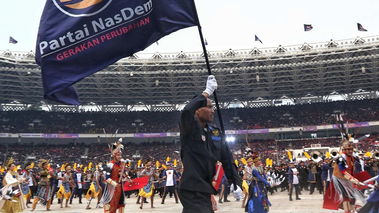 Selain menghadirkan bakal calon presiden (Capres) Anies Baswedan, Apel Siaga Perubahan Partai NasDem ini juga dihadiri Ketua Umum Partai Demokrat Agus Harimurti Yudhoyono alias AHY dan Presiden Partai Keadilan Sejahtera (PKS) Ahmad Syaikhu yang merupakan 