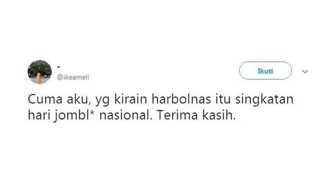plesetan harbolnas ala warganet (foto: Twitter/@ikeamell)