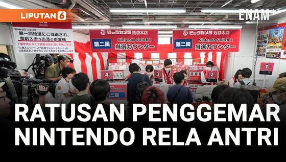 VIDEO: Antusiasme Pecah! Penggemar Nintendo Antri Panjang di Tokyo Demi Switch 2
