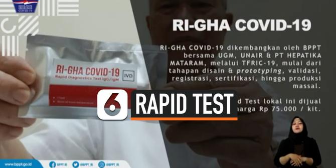 VIDEO: Kabar Baik, Indonesia Berhasil Produksi Rapid Test Seharga Rp 75 Ribu