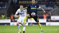Mauro Icardi meminta maaf kepada Interisti setelah Inter Milan takluk dari Sampdoria pada pertandingan pekan ke-30 Serie A Italia (3/4/2017). (AFP/Miguel Medina)