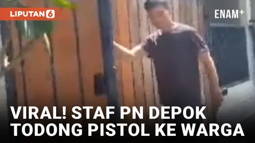 VIDEO: Bak Koboi, Staf PN Depok Todong Pistol ke Warga