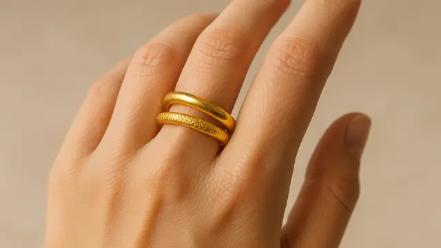 Model Cincin Lilit Emas 24 Karat yang Unik dan Stylish/Ilustrasi AI