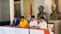 Bakal calon presiden (capres) dari Gerindra, Prabowo Subianto, segera menyiapkan bakal cawapres bersama dengan empat partai politik (parpol) pendukungnya. (Liputan6.com/Nanda Perdana Putra)