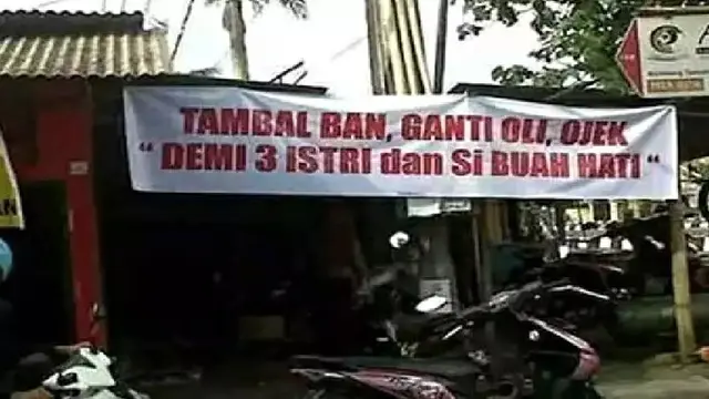 10 Potret Lucu Tulisan di Bengkel Ini Bikin Pelanggan Nyengir