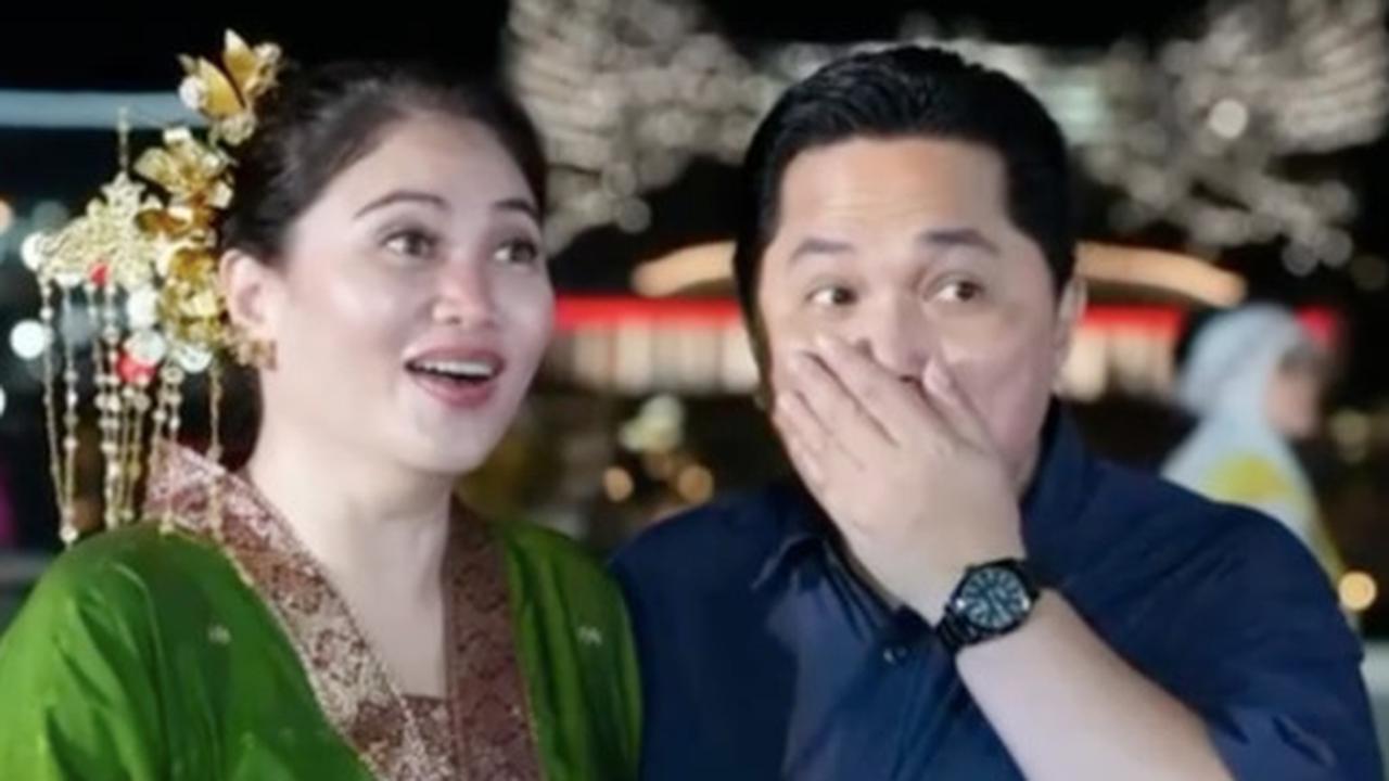 Momen Erick Thohir Unggah Foto Mesra dengan Sang Istri ‘Waktu Indonesia Bucin’
