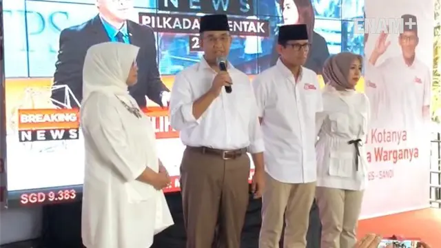 Calon Gubernur DKI Jakarta Anies Baswedan menggunakan hak pilihnya di TPS 028 Cilandak Barat, Jakarta Selatan. Anies datang bersama sang istri, dan anak perempuannya. Mantan rektor universitas Paramadina ini yakin di Pilkada DKI Jakarta akan mendapat...