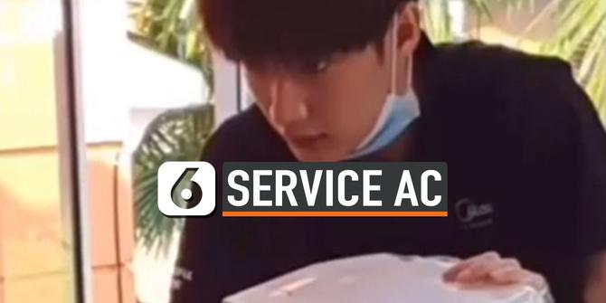 VIDEO: Viral Tukang Service AC mirip Idola Kpop