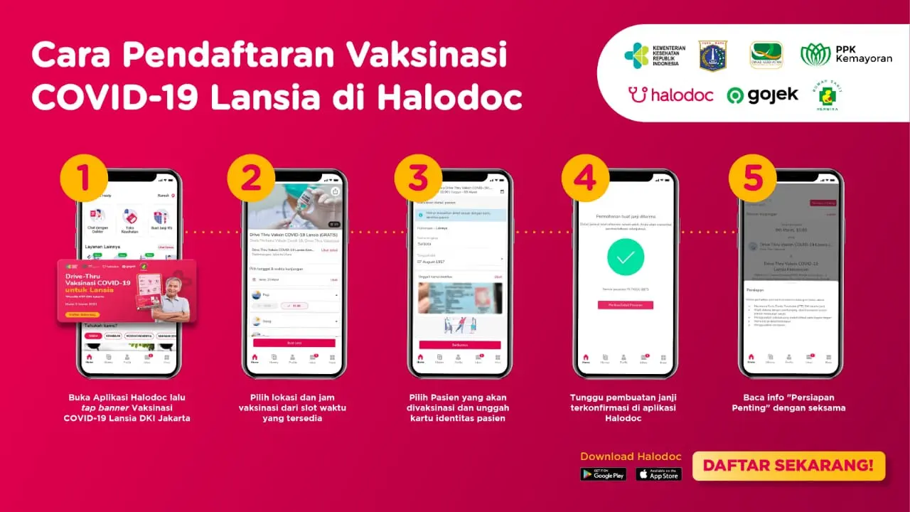 Cara Pendaftaran Vaksinasi Covid-19 Bagi Lansia di Halodoc