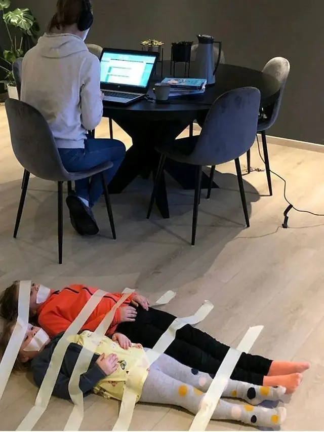 potret kocak WFH