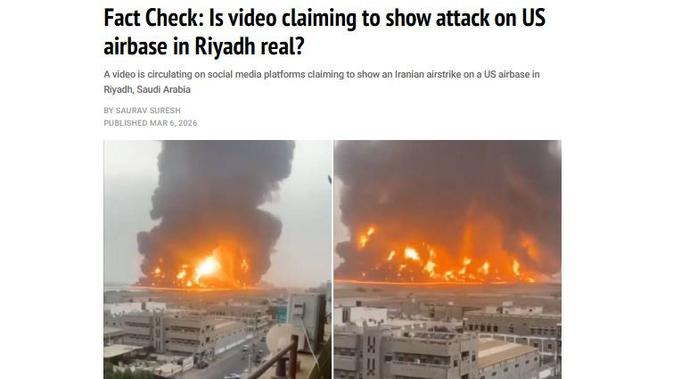 Tangkapan layar news.meaww.com untuk menelusuri klaim video keadaan kedubes AS di Riyadh Arab Saudi.